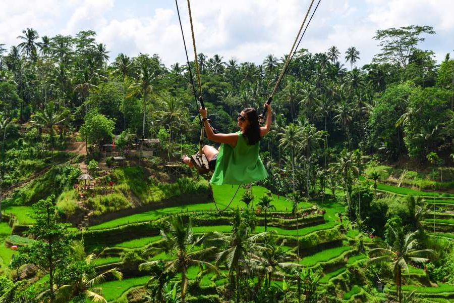 Indonesie Bali Swing rijstvelden schommel