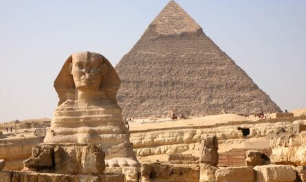 Piramides van Giza met Sphinx